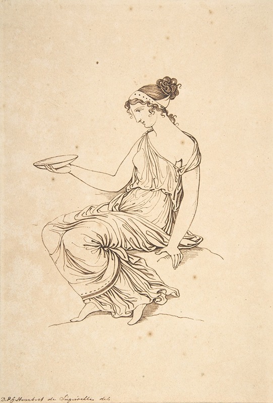 A Seated Woman in Profile — Дэвид Хамбер де Сюпервиль