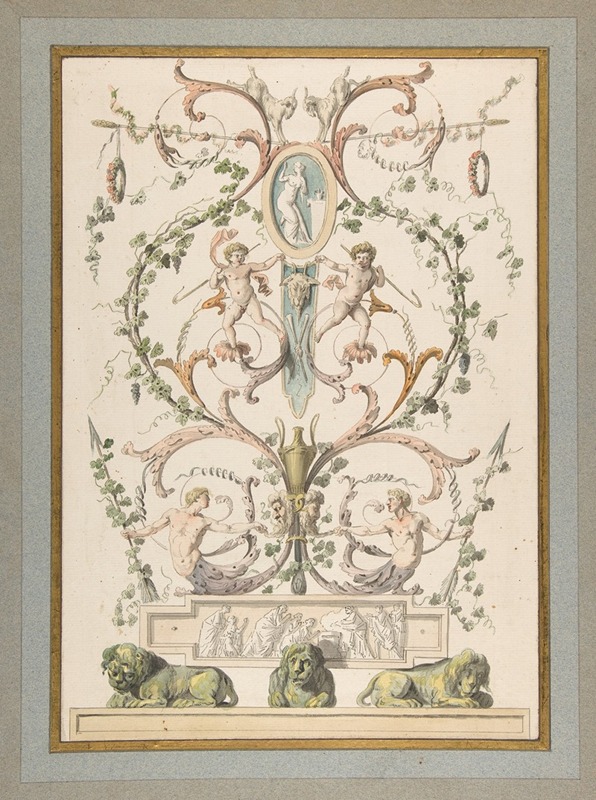 Design for an Arabesque by Etienne de Lavallée-Poussin — digital art print download
