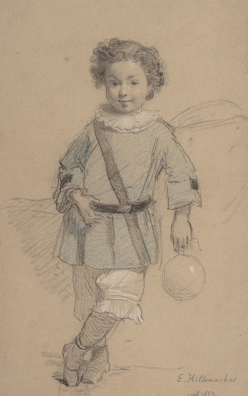Sketch of a Young Boy — Eugène-Ernest Hillemacher