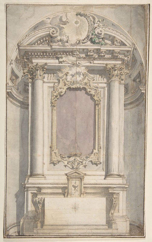 Designs for an Altar in a Niche — Фламинио Иннокенцо Миноцци