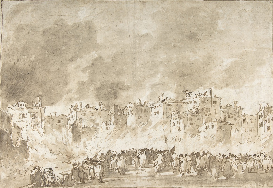 The Fire at San Marcuola by Франческо Гуарди — digital art print download