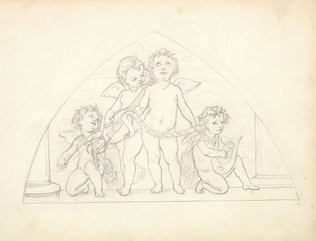 Four Musical Putti by Фредерик Лейтон — digital art print download