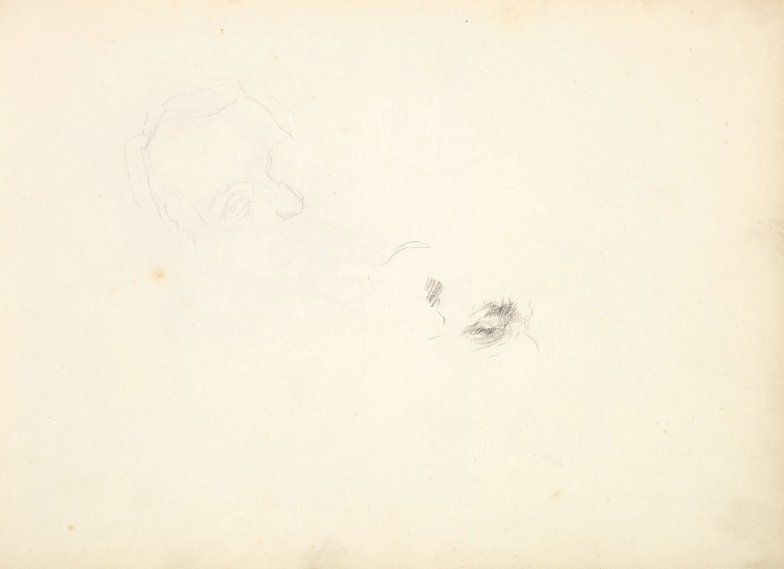 Preliminary Studies for Portrait of William Makepeace Thackeray — Frederic Leighton