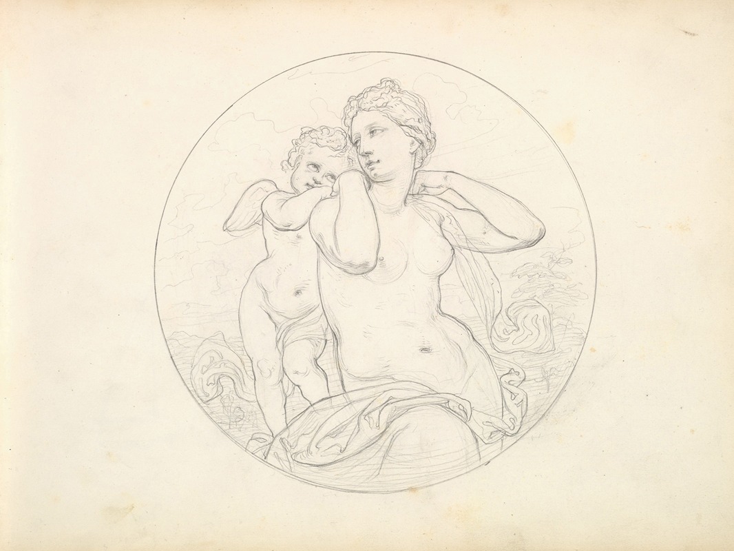 Venus and Cupid by Фредерик Лейтон — digital art print download