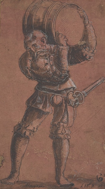 Landsknecht Carrying a Barrel by Georg Lemberger — digital art print download