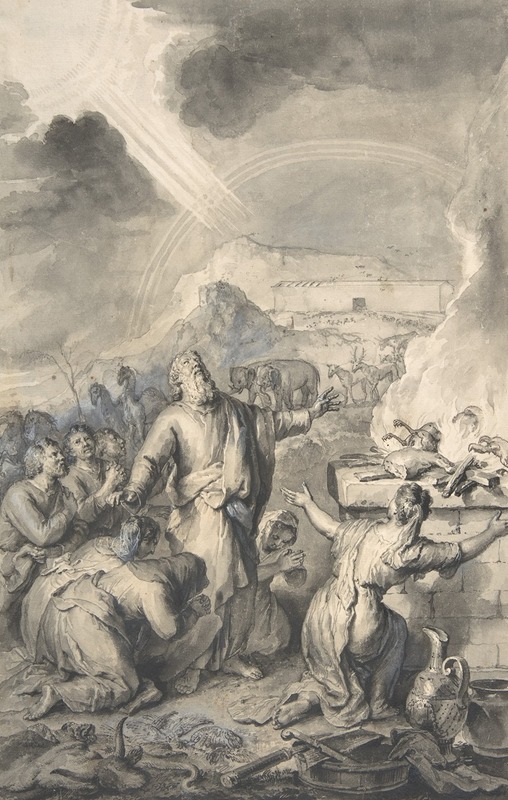 The Sacrifice of Noah — Gerard Hoet