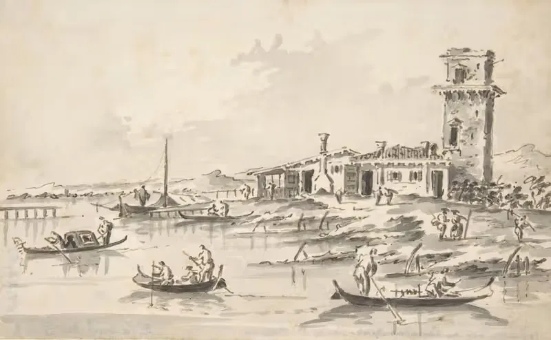 Башня в Маргере by Джакомо Гварди, 1764–1835 — digital art print download