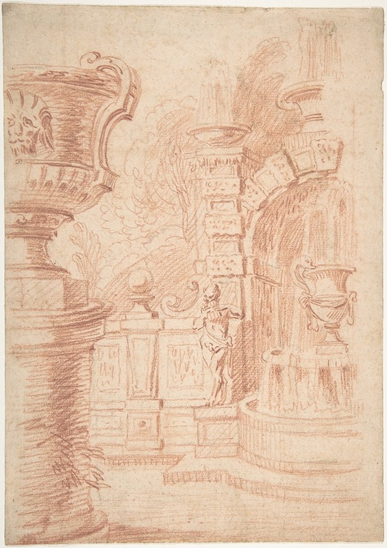 Study for a Garden Capriccio by Gilles-Marie Oppenord — digital art print download