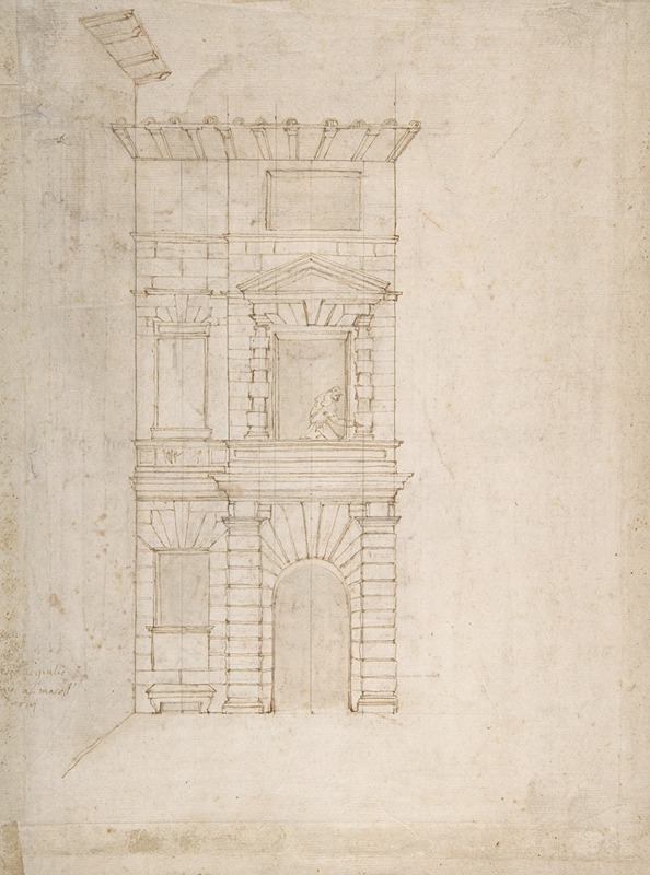 Elevation of Giulio Romano's House — Giovanni Battista Naldini