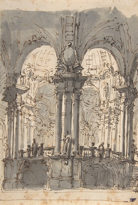 Design for a Stage Set by Giovanni Battista Natali III, 1698–1765 — digital art print download