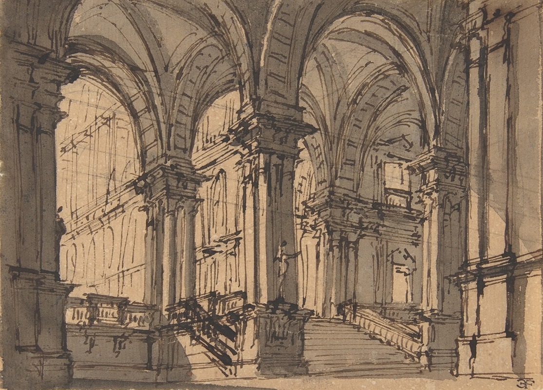 Design for Stage Set by Giovanni Battista Natali III, 1698–1765 — digital art print download