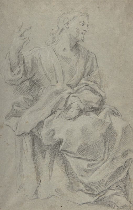 Seated Draped Male Figure by Giovanni Lanfranco, 1582–1647 — digital art print download