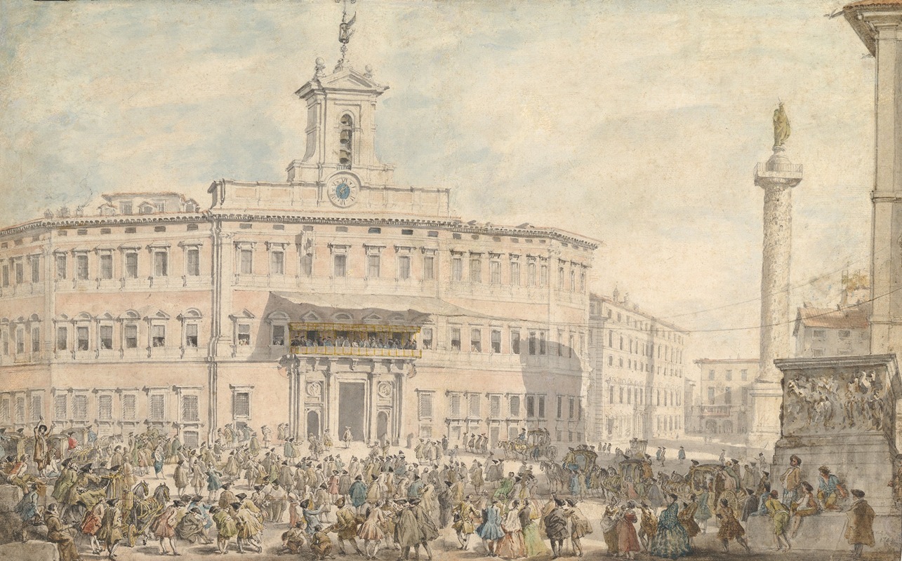 The Lottery in Piazza di Montecitorio — Giovanni Paolo Panini