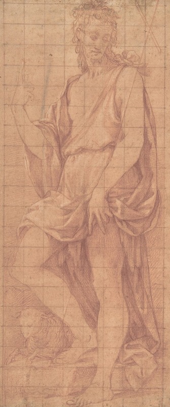 Standing Saint John the Baptist with The Lamb — Girolamo Macchietti