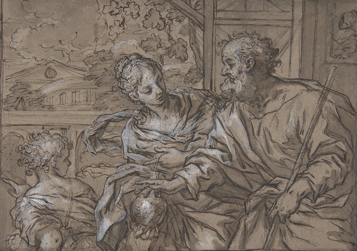 The Dismissal of Hagar — Giuseppe Nicola Nasini