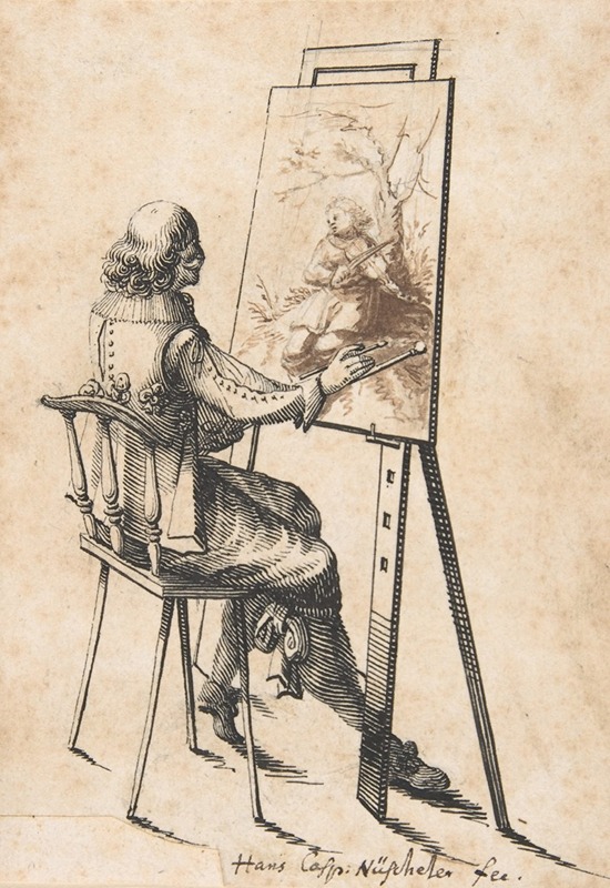 A Painter at his Easel by Hans Caspar Nüscheler — digital art print download