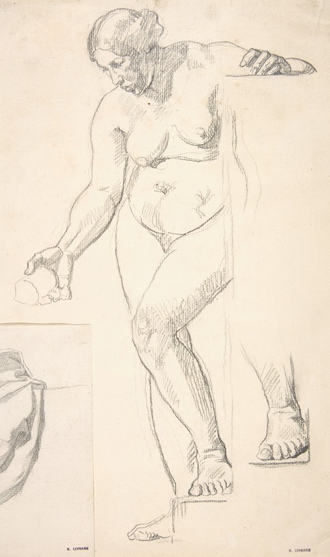 Standing Nude Female Figure by Анри Леман — digital art print download