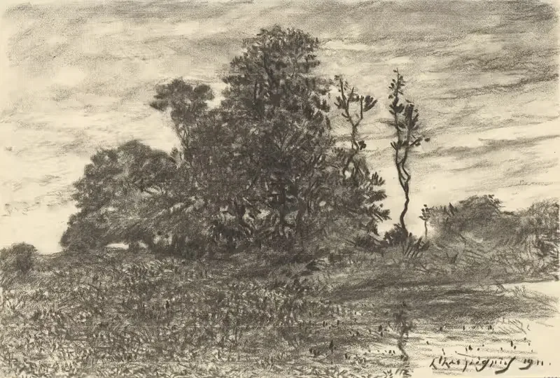 The Pond at Les Luneaux, Allier — Henri-Joseph Harpignies