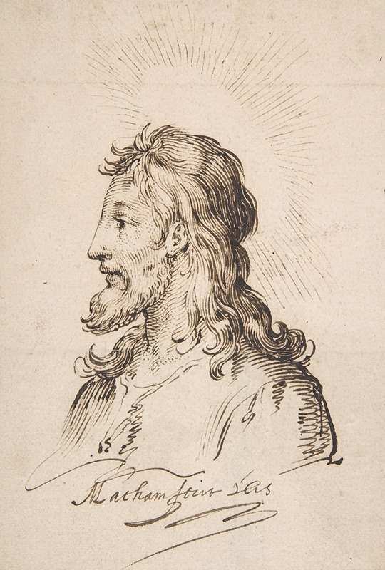 Head of Christ by Jacob Matham — digital art print download