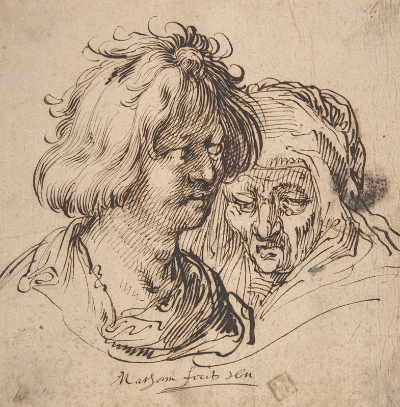 Young Man and Old Woman — Jacob Matham
