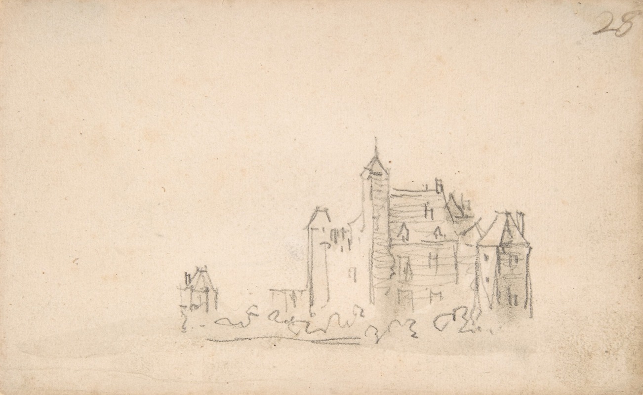 A Castle (on the Rhine) by Ян ван Гойен — digital art print download