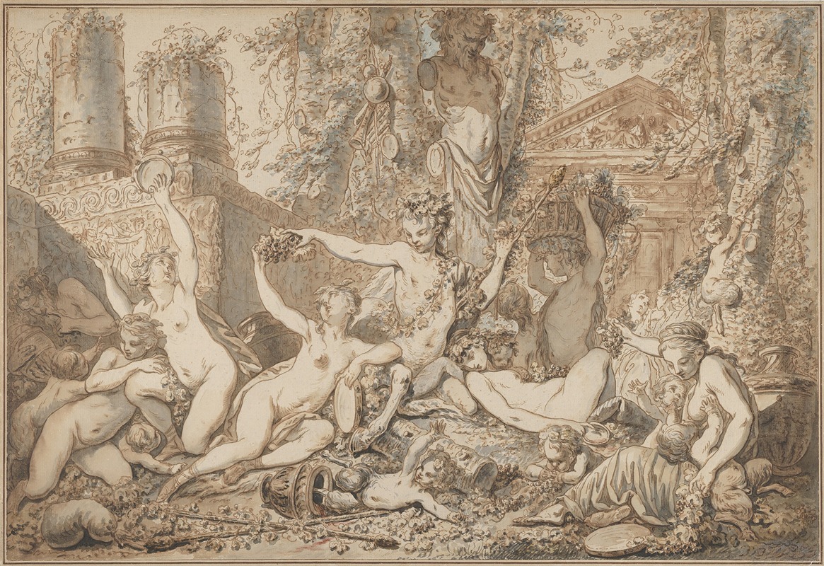 Bacchanal by Жан-Жак-Франсуа Ле Барбье — digital art print download