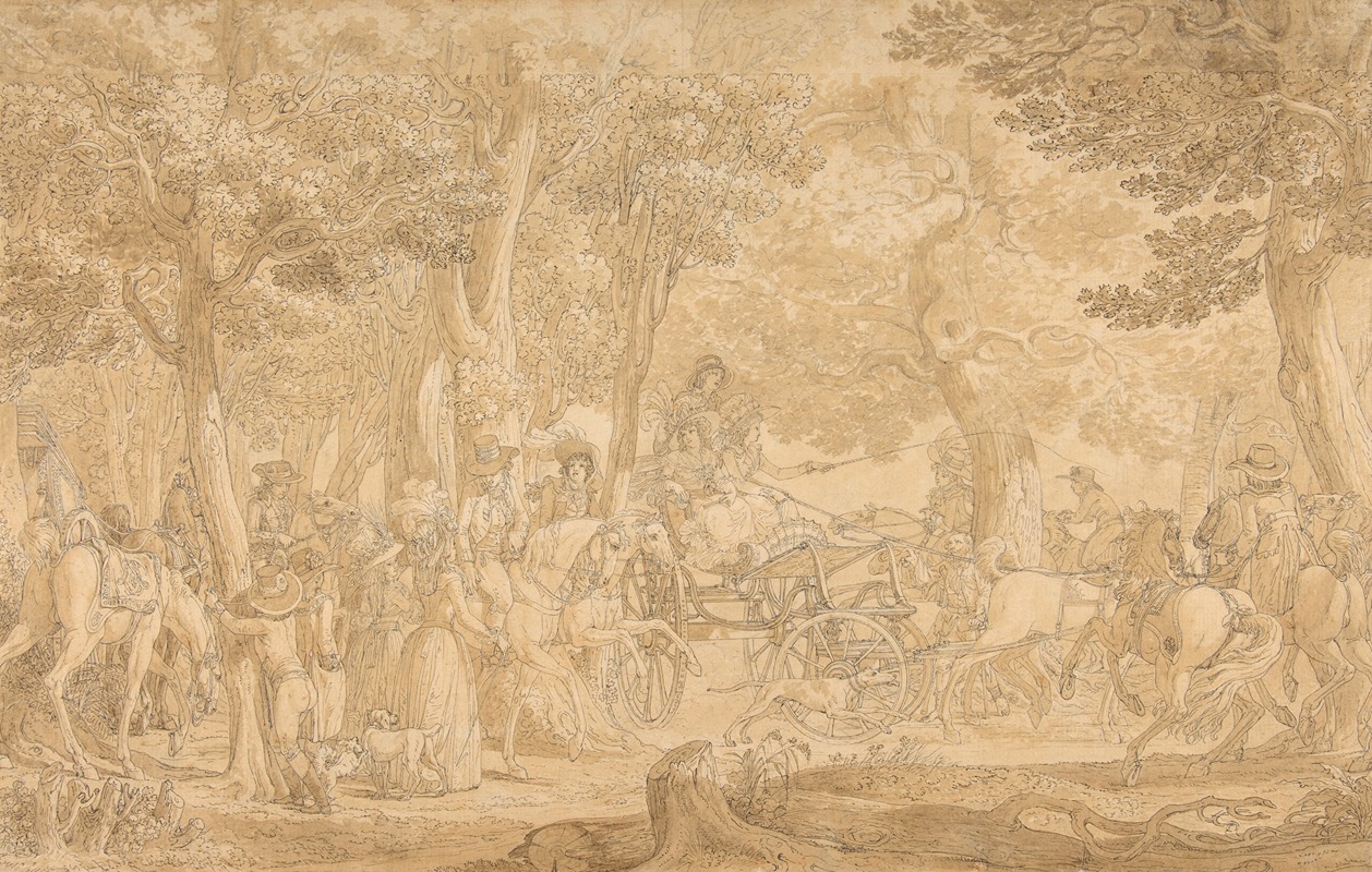 Outing in a Wood by Jean-Michel Moreau le Jeune — digital art print download