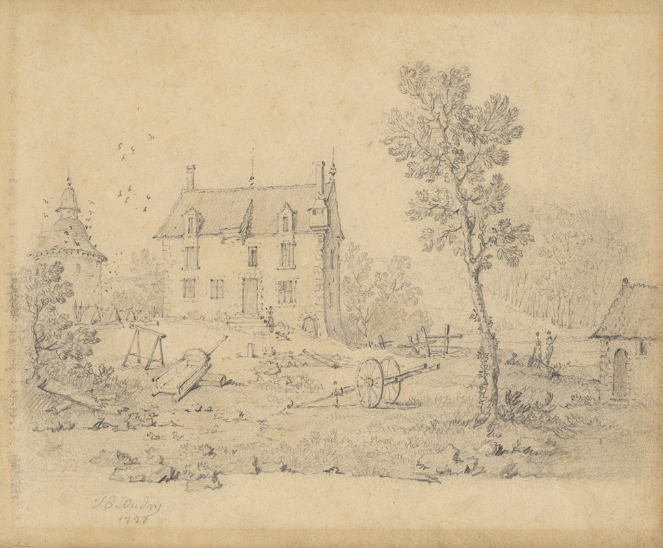 Country Farmhouse by Жан-Батист Удри, 1728 — digital art print download