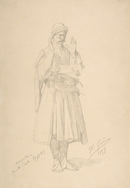 Arnaut Officer in Prayer by Жан-Леон Жерома, 1857 — digital art print download