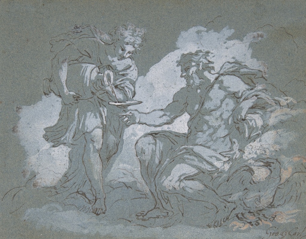 Jupiter and Ganymede by Иоганн Карл Лот — digital art print download