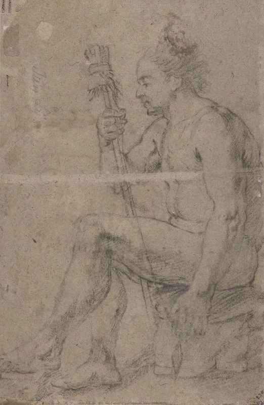 Seated Male Nude — Иоганн Лисс