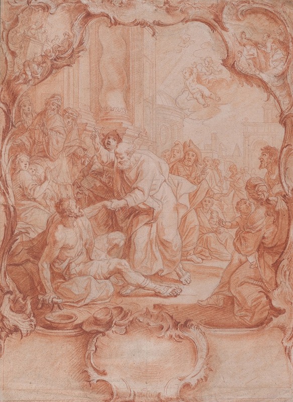 Saint Peter Healing the Lame by Johann Lorenz Haid — digital art print download