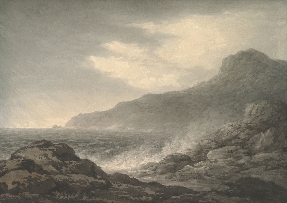 Barren Coast and Slight Storm by Джон Гловер, 1794 — digital art print download