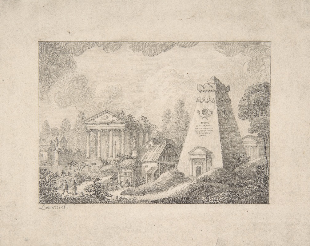 Architectural Fantasy by Joseph Rose Lemercier — digital art print download