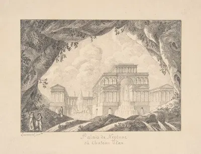 The Palace of Neptune (Water Palace) by Joseph Rose Lemercier — digital art print download