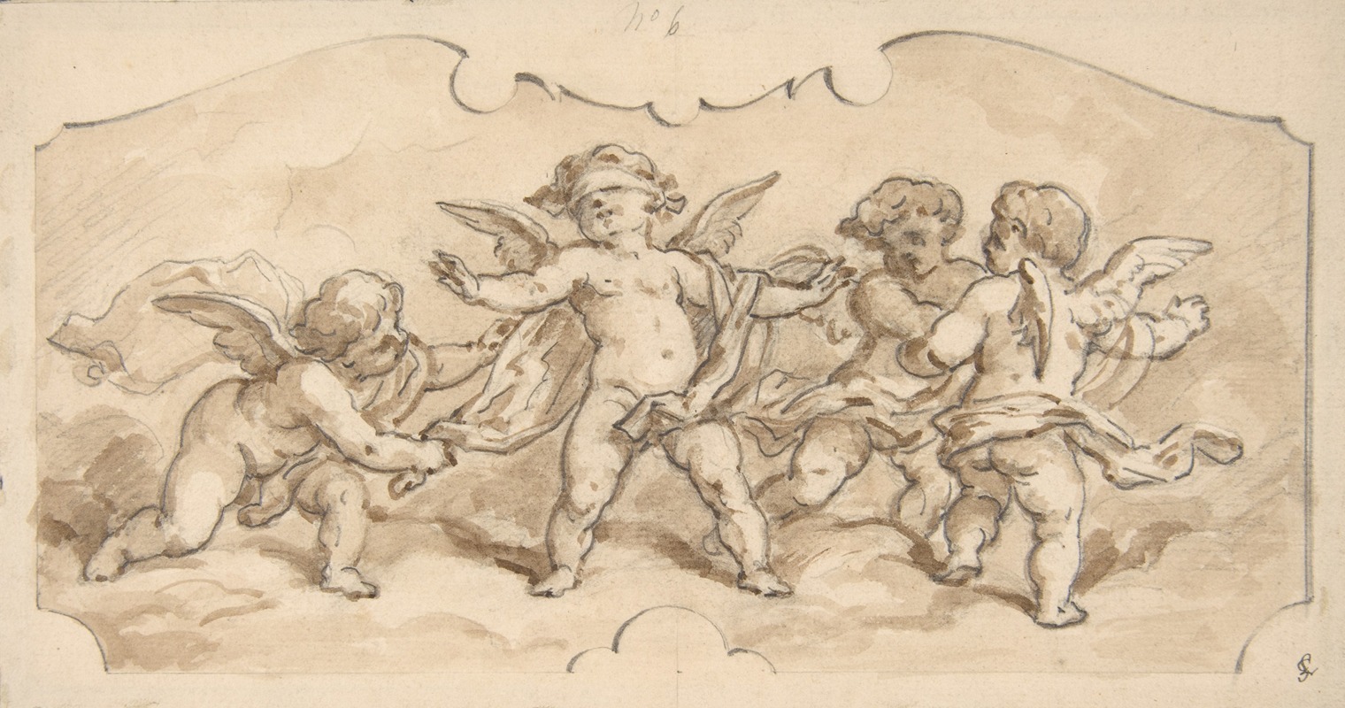 Putti at play by Жюль-Эдмон-Шарль Лашаиз — digital art print download
