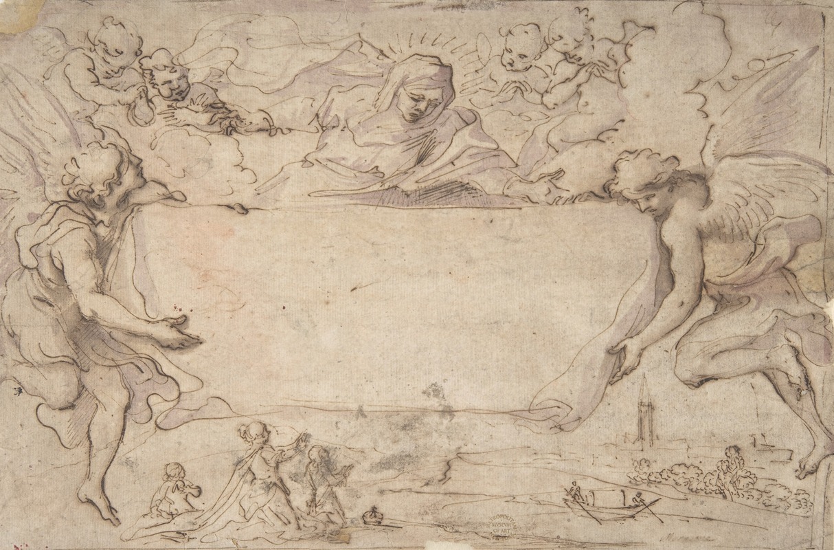 Study for Ex-voto Picture by Ludovico Lana, 1597–1646 — digital art print download