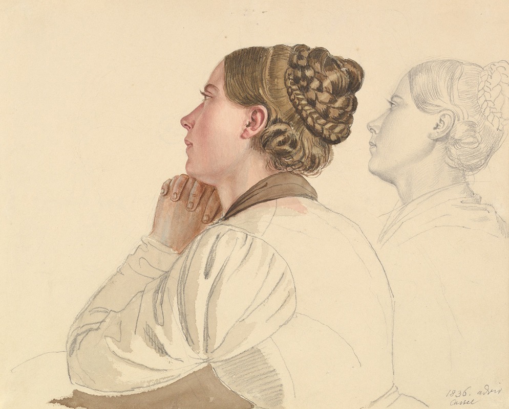 Studies of a Woman Praying — Ludwig Emil Grimm