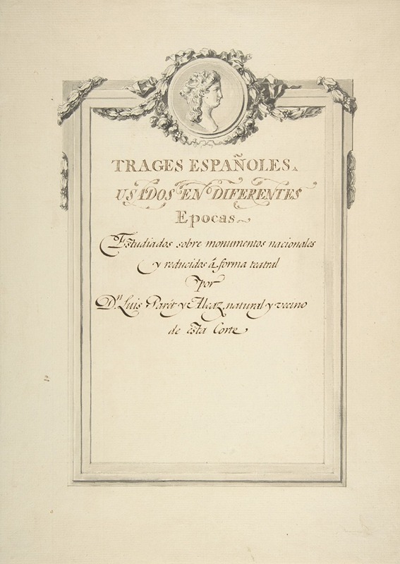 Design for a Title Page by Luis Paret y Alcázar — digital art print download
