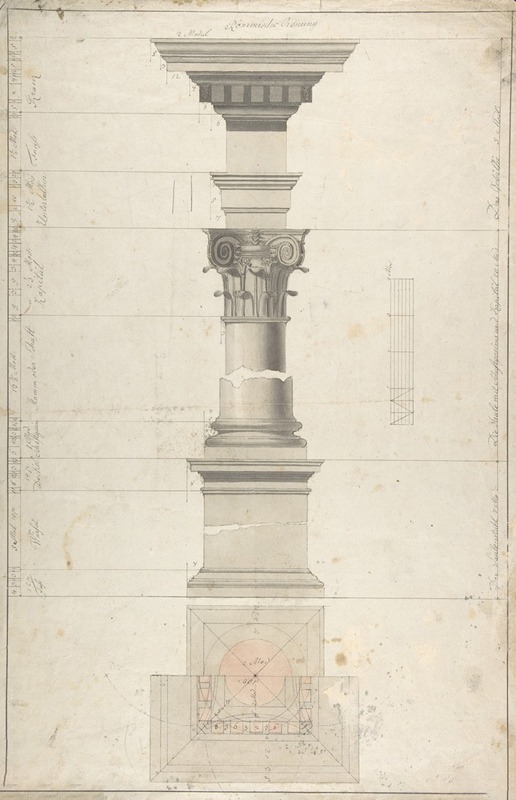 Design for a column in Roman order by Maximilian Hardmuth — digital art print download