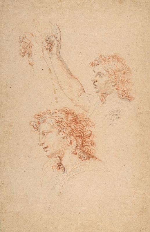 Studies for the Archangel Gabriel by Николя Миньяр — digital art print download