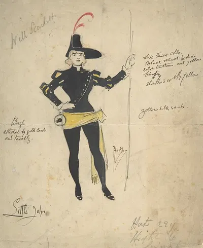 Costume Drawing for Little John by Фил Мэй — digital art print download