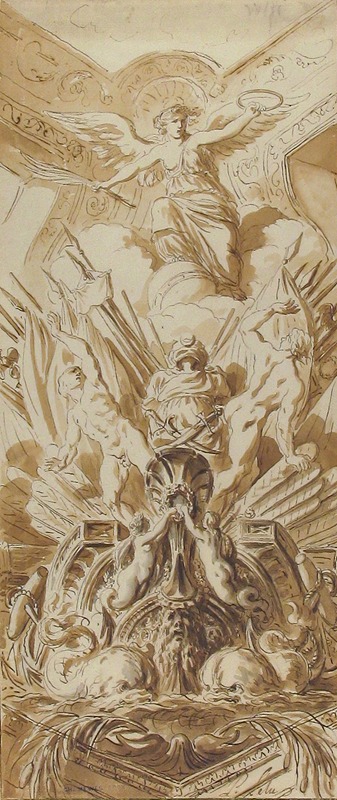 Sketches of Figures and Dolphins — Pierre Lelu
