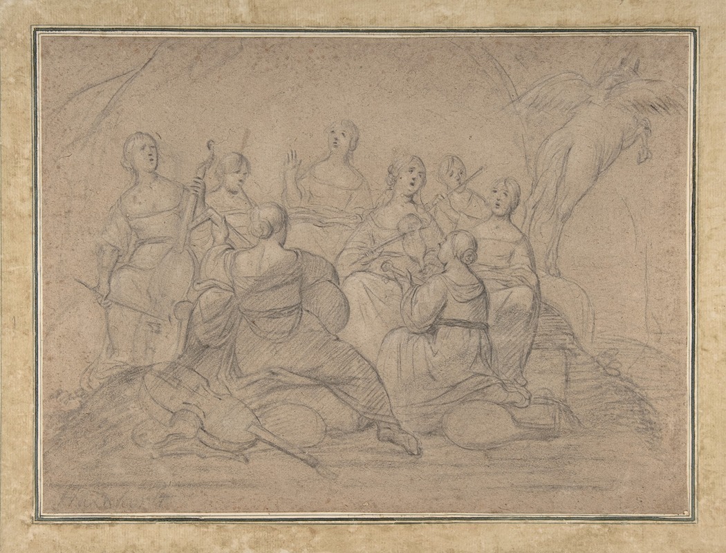 The Muses on Parnassus by Питер Франсз. де Греббер — digital art print download