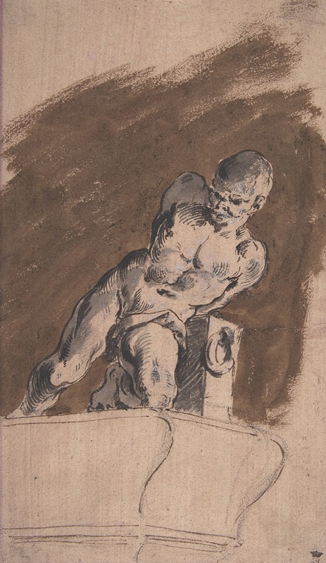Chained Nude Prisoner, after Pietro Tacca — Pietro Antonio Novelli