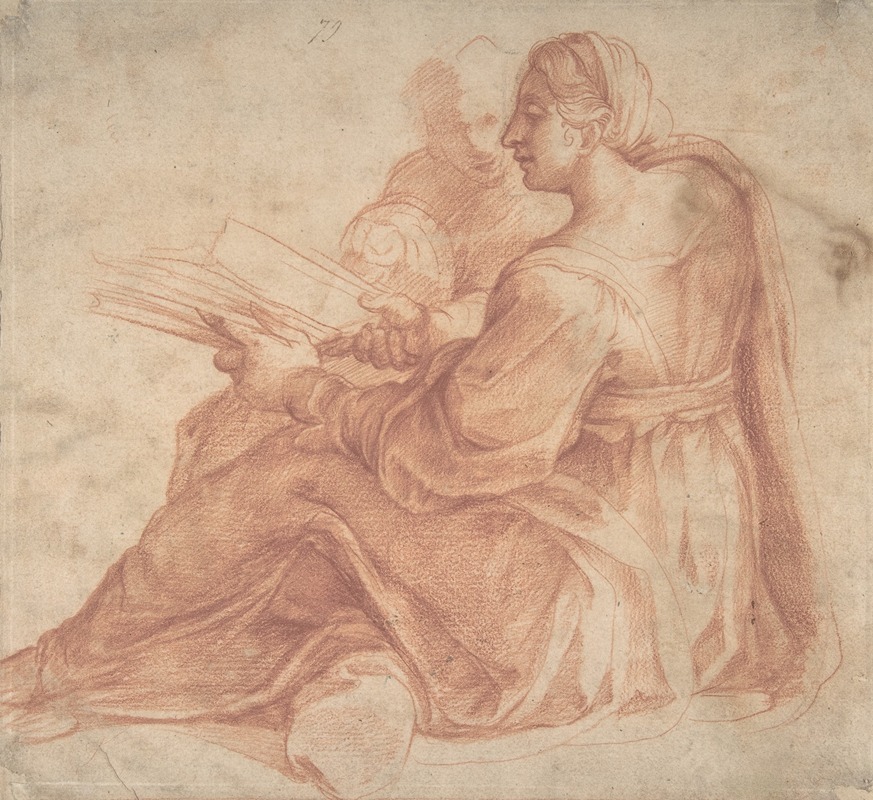 Seated Sibyl and Attendant Genius — Pirro Ligorio