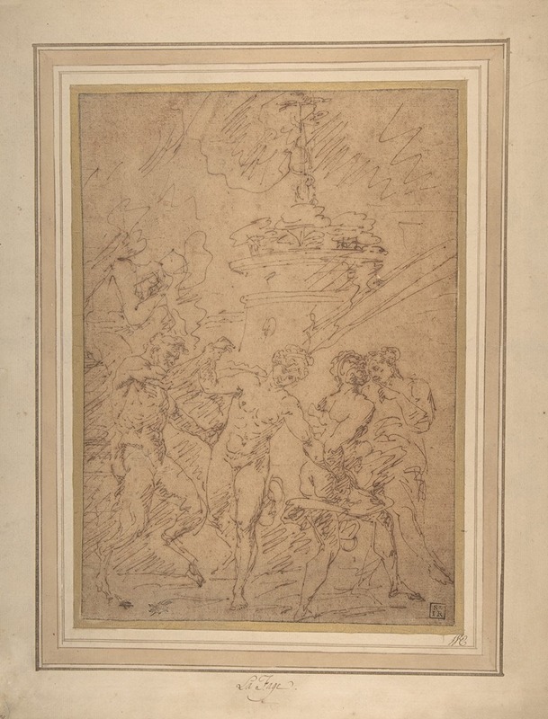 Satyr and Nymphs Dancing by Raymond de La Fage — digital art print download
