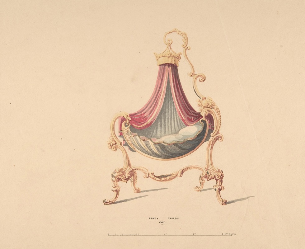 Design for Fancy Child's Cot by Robert William Hume, 1830–1900 — digital art print download