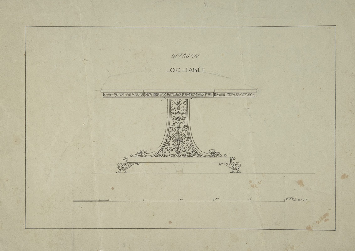 Design for Loo-Table by Robert William Hume, 1835–1900 — digital art print download