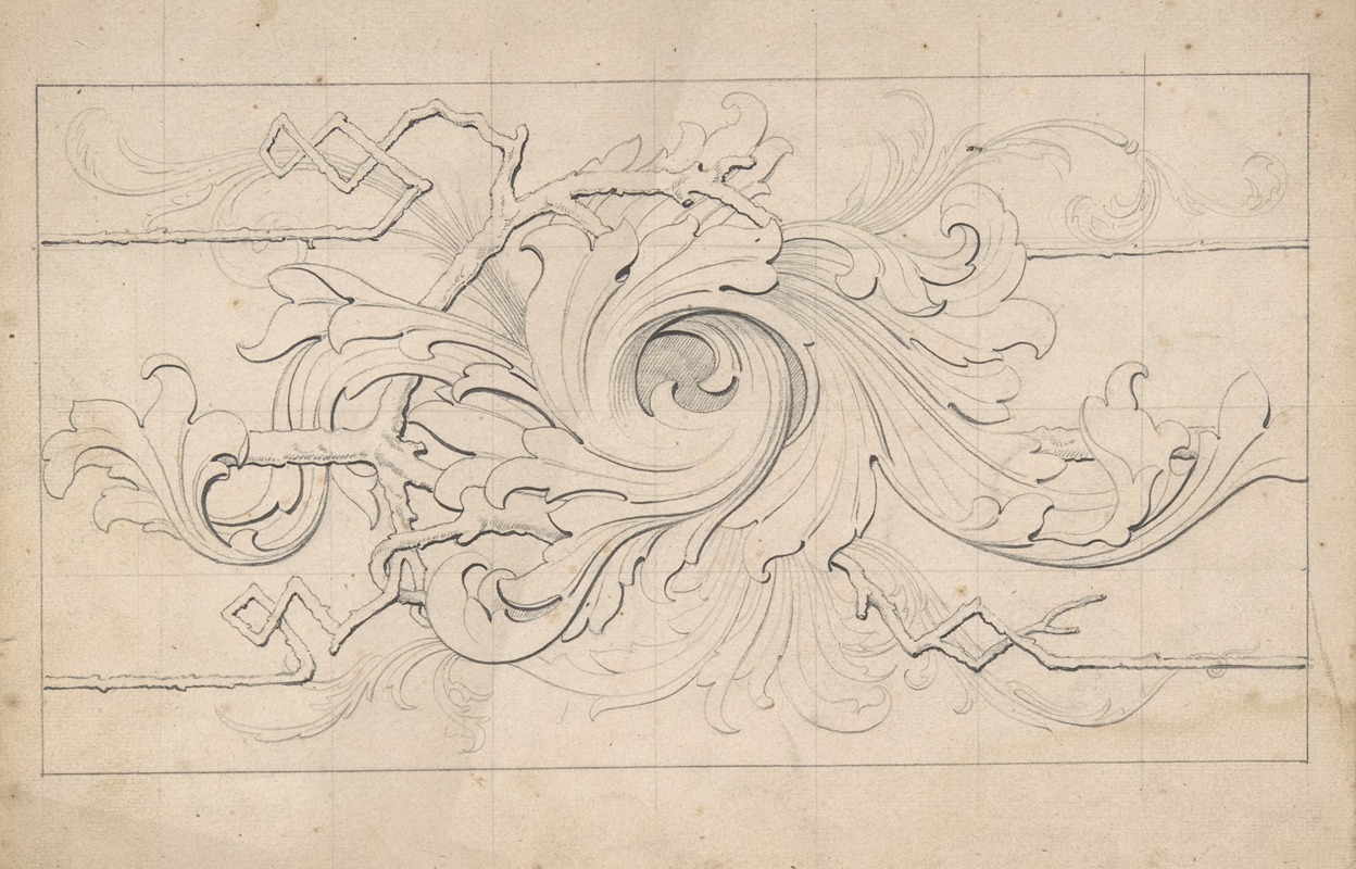 Designs for borders and corners, acanthus by Robert William Hume, 1830–1904 — digital art print download